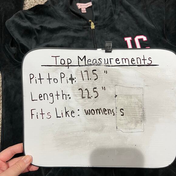 VTG y2k women's Juicy Couture velour track jacket sweatshirt w/ iconic‎ J Zipper - Picture 6 of 6